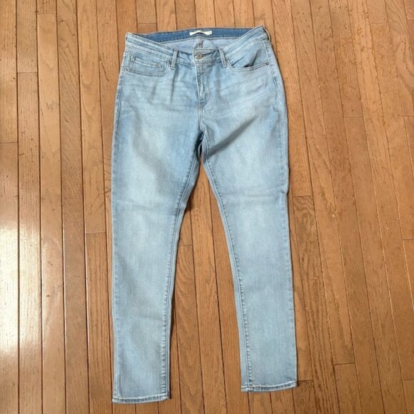 Levis Strauss & Co Womens Jeans Size 32 Blue Denim Jeans 711 Skinny Light Blue - Picture 1 of 6